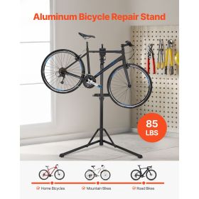 Bike Repair Stand, 85 lb Heavy-duty Bicycle Work Stand with 40.7-64.1 in Adjustable Height & Magnetic Tool Tray, Foldable Bicycle Maintenance Rac