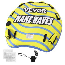 Towable Tube for Boating, 1-3 Riders Inflatable Towable Tube with Bumper Fins, 510 lbs Water Sport Towable Tubes for Boats to Pull, Full Nylon Co