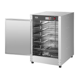 Hot Box Food Warmer, 5-Tier Concession Warmer with Water Tray, 5 Pans, Single-door and Adjustable Shelves, Stainless Steel Food Warmer Cabinet
